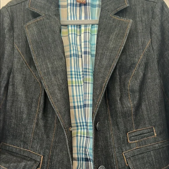 Denim blazer Tommy Bahama size 8 - Picture 4 of 4